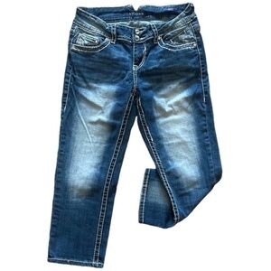 💎 VIGOSS Women’s Low-Rise Embellished Capri Jeans Size 27 ✨🌸